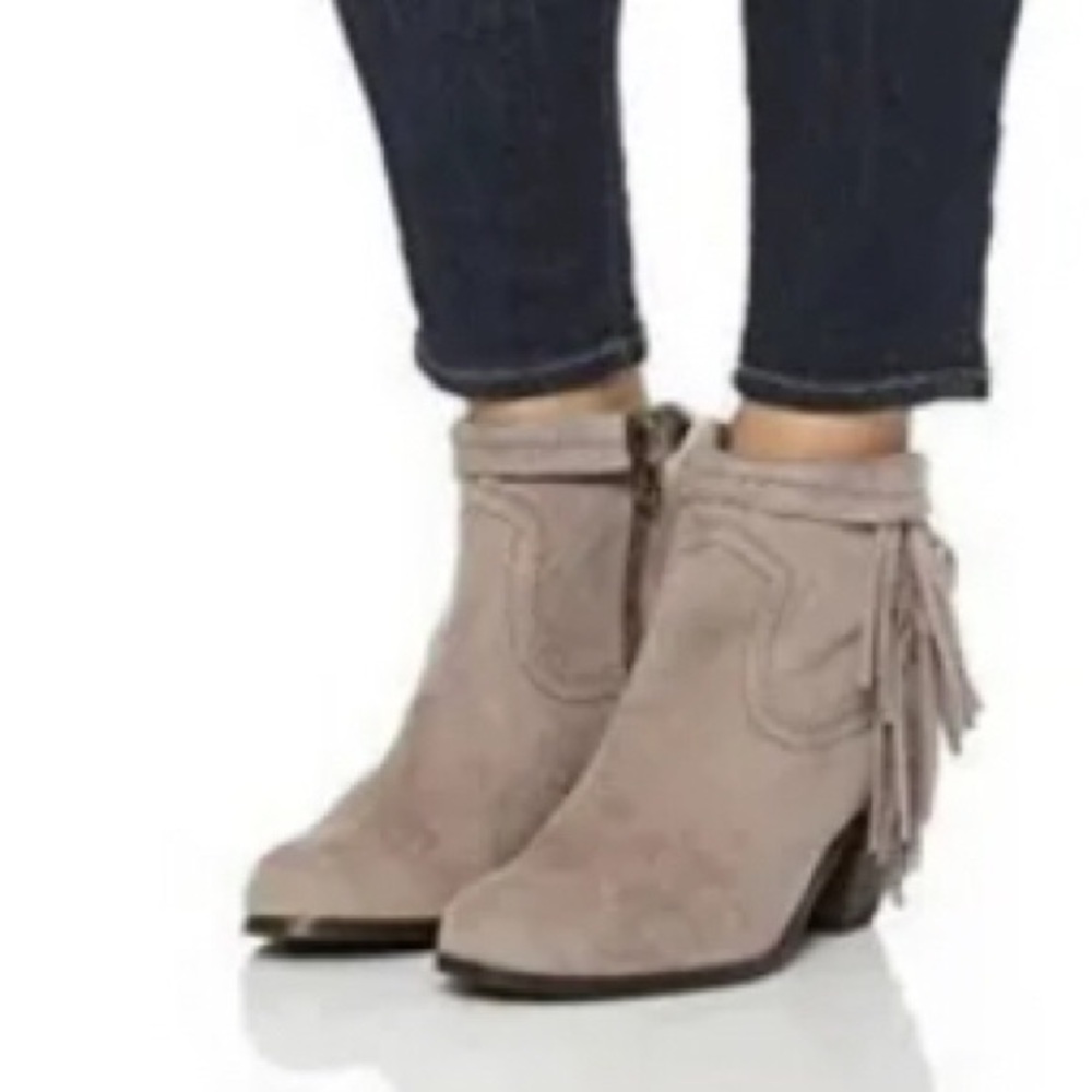 Sam Edelman Louie Leather Upper Heel Ankle Boots Shoes 8.5
